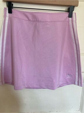 adidas Pastel Lilac Mini Skirt with White Side Stripes